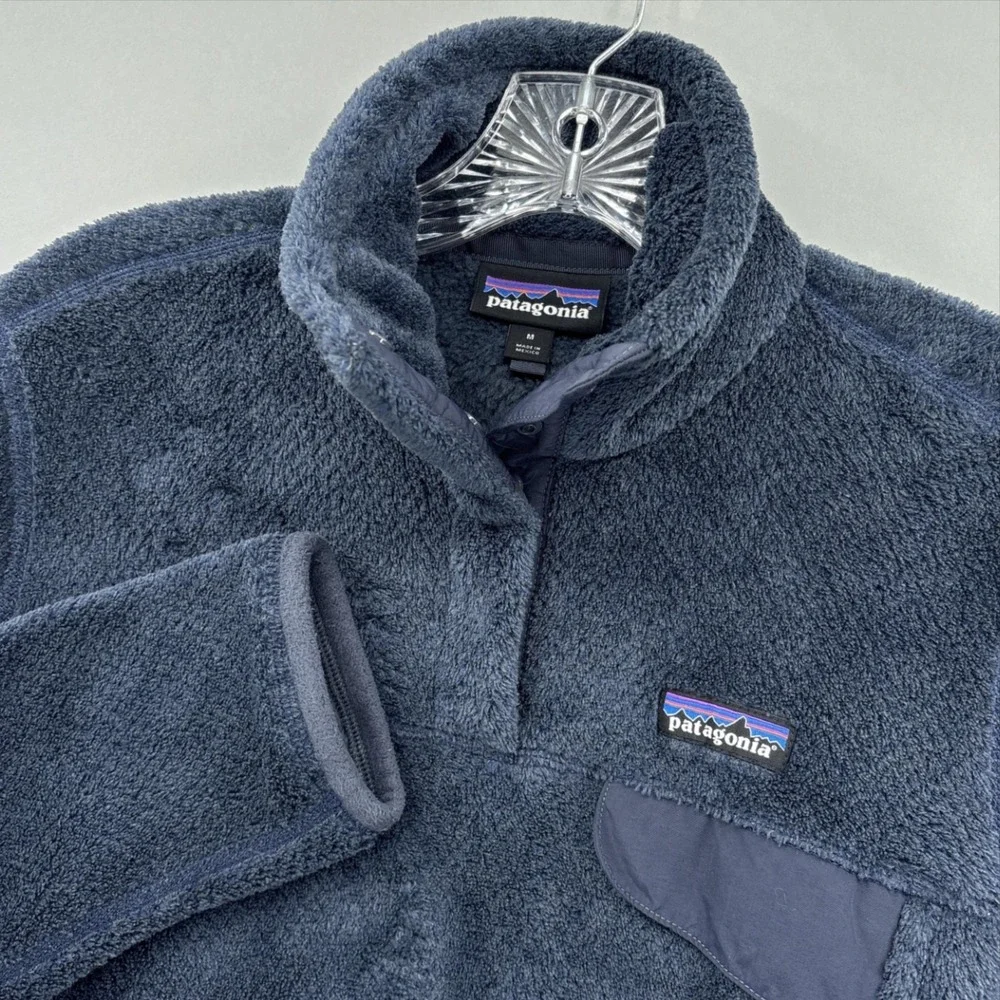 Patagonia Pullover Womens Medium Blue Re Tool Snap T Polartec Fleece Jacket